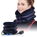 Adjustable inflatable neck stretcher for home therapy and muscle relaxation